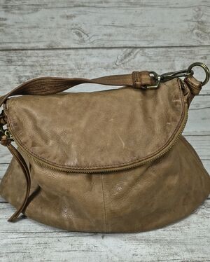 Margot Adelle Brown Leather Convertible Hobo Bag